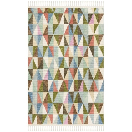 Safavieh 6 x 9 ft. Kenya Hand Knotted Medium Rectangle Area Rug, Multi-Color KNY118A-6